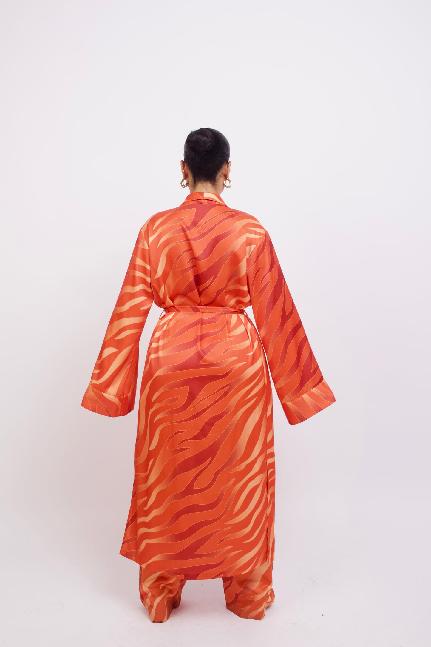 Abena Wide Sleeve kimono- Kumasi Dusk